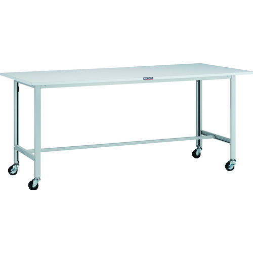 TRUSCO 軽荷重作業台(100kg)AO型 1800X900XH809 φ75キャスター付 ホワイト色 AO-1890C75|TONTON店