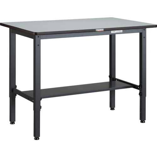 ＴＲＵＳＣＯ 軽荷重作業台高さ調節式（２５０ｋｇ）ＡＷＭ型 ９００Ｘ６００ＸＨ７００～９１０ 基本タイプ ダークグレー色 AWMP-0960 ※メーカー直送品