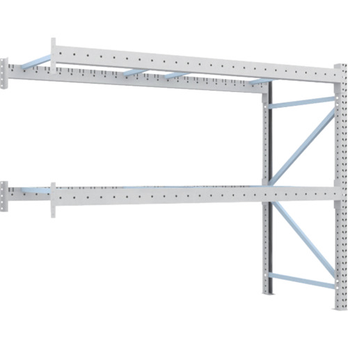 【送料都度見積】ＴＲＵＳＣＯ 重量パレットラック１トン２３００×１０００×Ｈ２０００ ２段 連結 1D-20B23-10-2B ※メーカー直送品