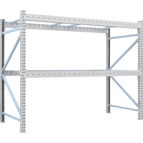 【送料都度見積】ＴＲＵＳＣＯ 重量パレットラック１トン２５００×１１００×Ｈ２０００ ２段 単体 1D-20B25-11-2 ※メーカー直送品