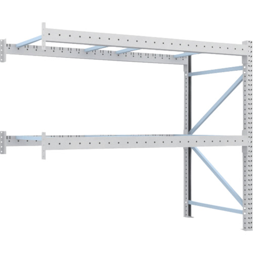 【送料都度見積】ＴＲＵＳＣＯ 重量パレットラック１トン２５００×１１００×Ｈ２０００ ２段 連結 1D-20B25-11-2B ※メーカー直送品