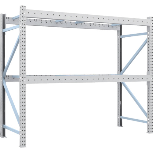 【送料都度見積】ＴＲＵＳＣＯ 重量パレットラック２トン２３００×９００×Ｈ２０００ ２段 単体 2D-20B23-09-2 ※メーカー直送品