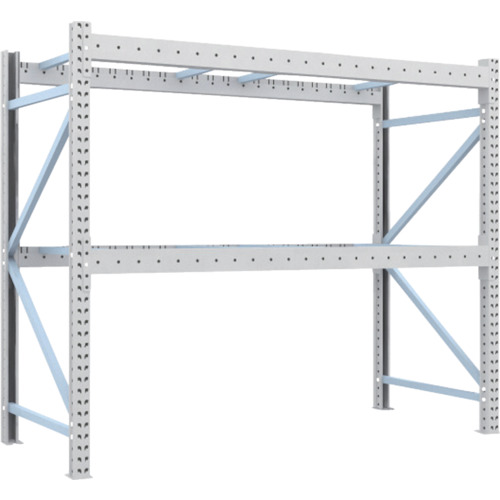 【送料都度見積】ＴＲＵＳＣＯ 重量パレットラック２トン２３００×１０００×Ｈ２０００ ２段 単体 2D-20B23-10-2 ※メーカー直送品
