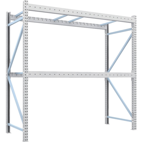 【送料都度見積】ＴＲＵＳＣＯ 重量パレットラック２トン２５００×１０００×Ｈ２５００ ２段 単体 2D-25B25-10-2 ※メーカー直送品