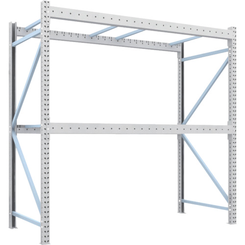 【送料都度見積】ＴＲＵＳＣＯ 重量パレットラック２トン２５００×１１００×Ｈ２５００ ２段 単体 2D-25B25-11-2 ※メーカー直送品