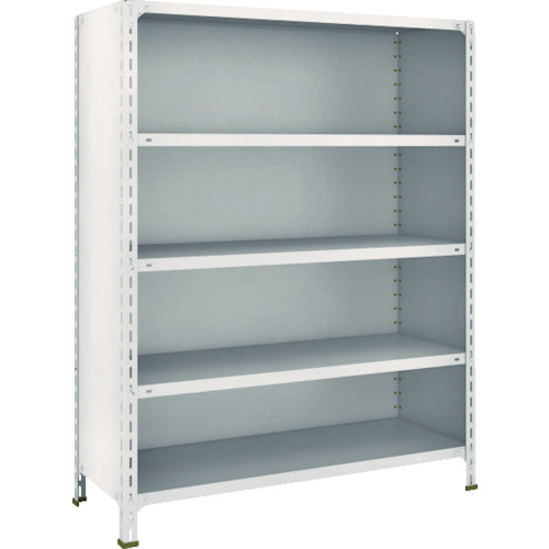 ＴＲＵＳＣＯ　スチールラック　軽量棚背板・側板付　Ｗ１２００ＸＤ４５０Ｘ１５００　５段　ネオグレー 54X-25(NG)｜TONTON店