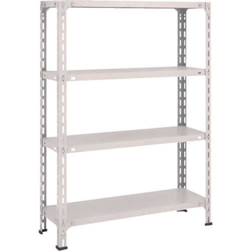 ＴＲＵＳＣＯ　スチールラック　軽量棚開放型　Ｗ８７５ＸＤ３００ＸＨ１２００　４段　ネオグレー 43V-14(NG)｜TONTON店
