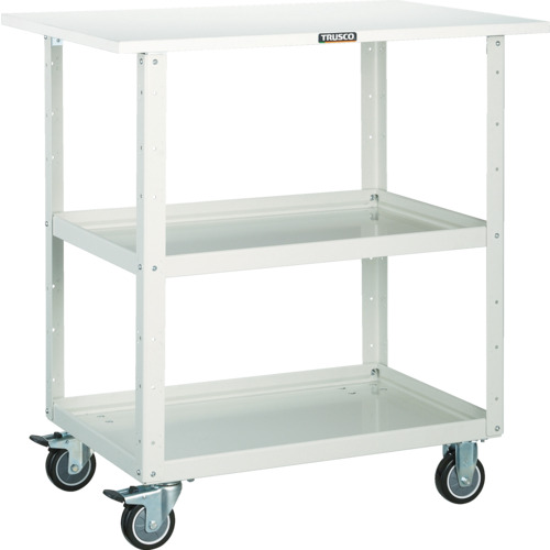 ＴＲＵＳＣＯ 物の具手押し車 鷲手押し車 ６００Ｘ４００ 天板付 ウレタン拷問台 白いこと EGW-962TU-W