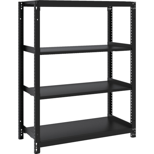 TRUSCO スチールラック M1型ボルトレス軽量棚900X420XH1200 4段 サテンブラック M1-4344-SB|TONTON店