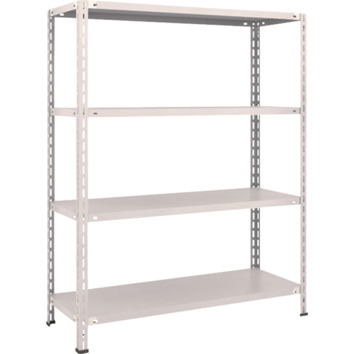 TRUSCO スチールラック 軽量棚 中棚ボルトレス型1200X450X1500 4段 ネオグレー L54X-14(NG)|TONTON店