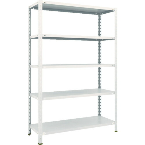 ＴＲＵＳＣＯ　スチールラック　軽量棚　中棚ボルトレス型１２００Ｘ４５０Ｘ１８００　５段　ネオグレー L64X-15(NG)