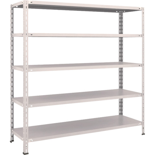 ＴＲＵＳＣＯ　スチールラック　軽量棚　中棚ボルトレス型１５００Ｘ４５０Ｘ１５００　５段　ネオグレー L55X-15(NG)