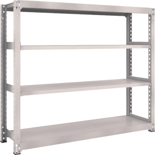 TRUSCO スチールラック M3型中量棚 1800×471×H1500 4段 単体 ネオグレー M3-5654(NG)|TONTON店