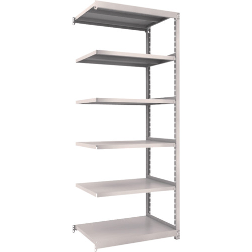 TRUSCO スチールラック M2型軽中量棚 860×600×H2100 6段 連結 ネオグレー M2-7366B(NG)|TONTON店
