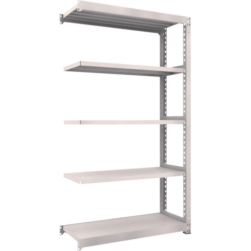 TRUSCO スチールラック M5型中量棚 1200X471XH2100 5段 連結 ネオグレー M5-7455B(NG)|TONTON店