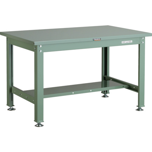 ＴＲＵＳＣＯ 中荷重作業台（１２００ｋｇ）ＨＷ型 １２００Ｘ７５０ＸＨ７４０ 基本タイプ グリーン色 緑 SHW-1200 ※メーカー直送品