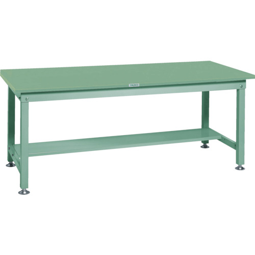 ＴＲＵＳＣＯ 中荷重作業台（１２００ｋｇ）ＨＷ型 １８００Ｘ７５０ＸＨ７４０ 基本タイプ グリーン色 緑 SHW-1800 ※メーカー直送品
