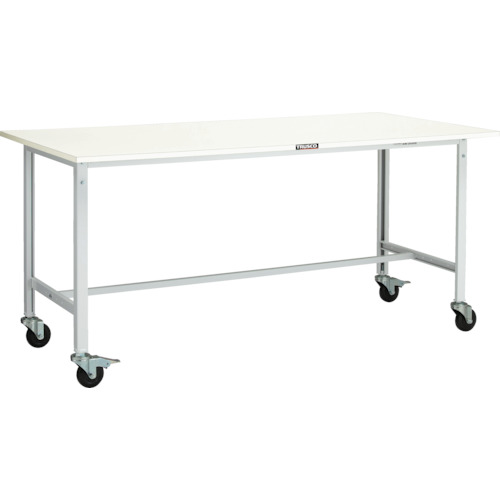 ＴＲＵＳＣＯ 軽掛け目御役目台（１５０ｋｇ）ＡＥ型 １８００Ｘ９００ＸＨ８４５ φ１００キャスター付 白いこと色 RAE-1809C100 W