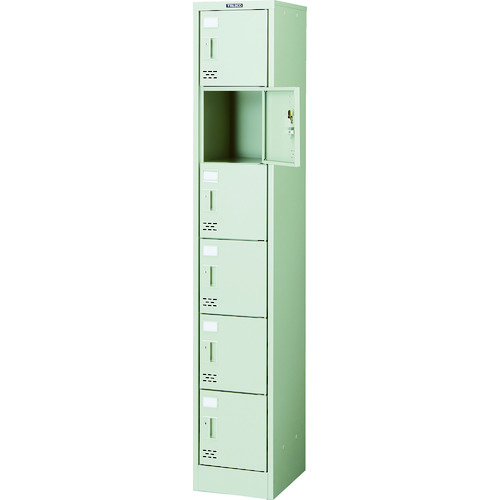 ＴＲＵＳＣＯ シューズケース ６人用 ２９３Ｘ３８０ＸＨ１７００ 扉付 鍵付 SC-06-A ※メーカー直送品