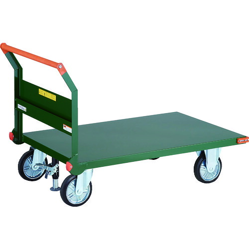 ＴＲＵＳＣＯ 鋼鉄製運搬車 １２００Ｘ７５０ ハンドル側自在車 Ｌストッパー付 SH-1RSS ※メーカー直送品