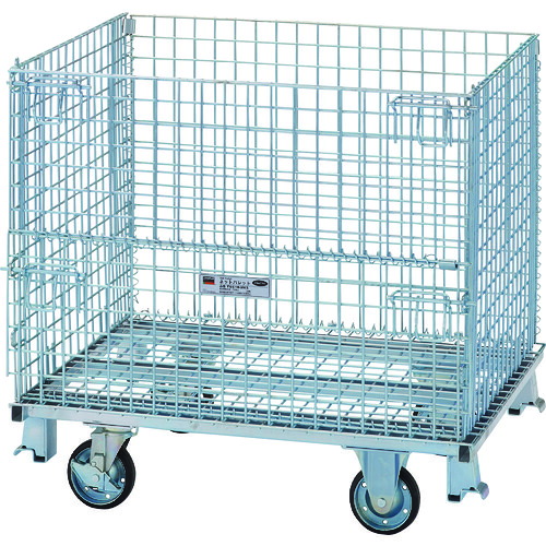 ＴＲＵＳＣＯ ネットパレットキャスター付 間口１０００×奥ふかさ８００×高さ９５３ ７００ｋｇ T0810GNS