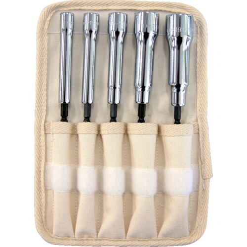 ＴＲＵＳＣＯ　電動ドライバーソケットセット　強力　８・１０・１３・１７・１９ TEF-5H-SET