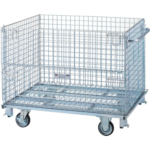 ＴＲＵＳＣＯ ネットパレット ハンドル キャスター付 １０００Ｘ１２００Ｘ９９５ ７００ｋｇ T1012AGNSH ※メーカー直送品