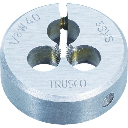 ＴＲＵＳＣＯ　丸ダイス　ＳＫＳ　ウィット　３８径　５／８Ｗ１１ T38D-5/8W11