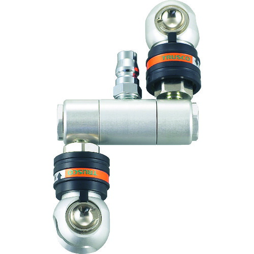 TRUSCO エア分岐管 オートロック・スウィングロータリーペアーカップリング 1.5MPa 分岐数2 TSC-2R|TONTON店