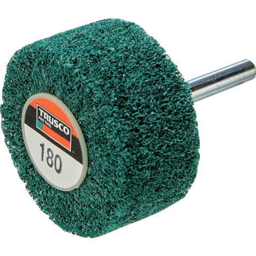 ＴＲＵＳＣＯ ナイロン軸付車輪 外径１００×奥ふかさ２５×軸６ １８０＃（５個入） UFN-1025-180