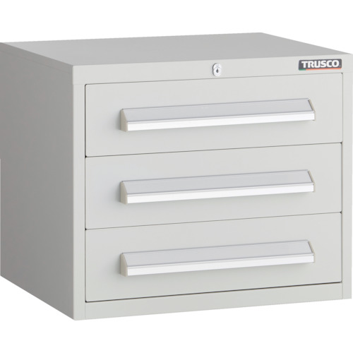 TRUSCO WLVR型キャビネット 500X412XH420 引出3段 ホワイト色 WLVR-424-W