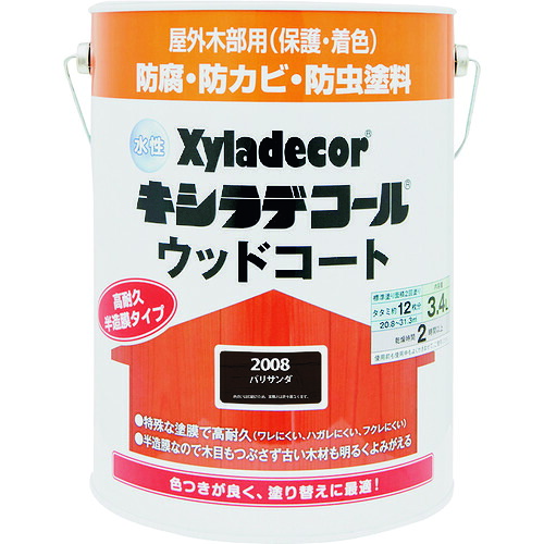 ＫＡＮＳＡＩ　水性ＸＤウッドコートＳ　パリサンダ　３．４Ｌ 00097670230000