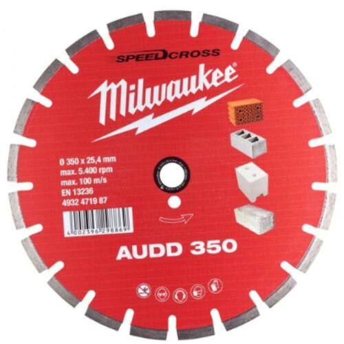 ｍｉｌｗａｕｋｅｅ ３５０粍 ダイヤモンドブレード（ターボ一部分型・石工用） 4932471987