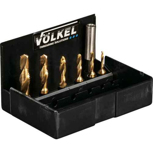 ＶＯＥＬＫＥＬ 六角軸タッピングドリルセット チタン上塗り Ｍ３ーＭ１０ ６本入り口・入口 67209