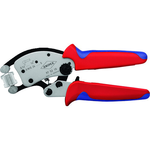 ＫＮＩＰＥＸ　マルチアジャストワイヤーエンド圧着ペンチ 9753-18