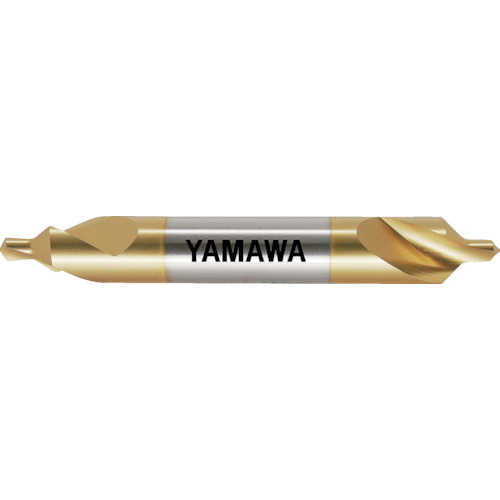 ヤマワ　コーティング強ねじれ溝Ａ形９０°　センタ穴ドリル　ＣＥ－Ｑ　Ｖ　６Ｘ９０°Ｘ１８ CEQV-6