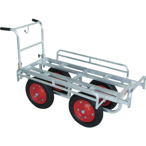 ＨＡＲＡＸ　アルミ製運搬車　愛菜号　１３×３Ｔエアー入タイヤ　積載面１１００～１２５０×４２０～６２０ｍｍ CH-1334