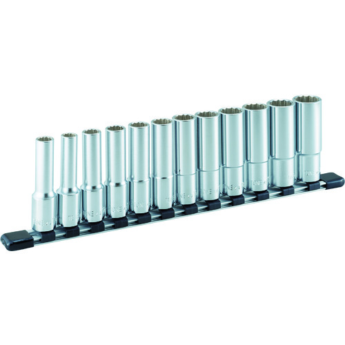 ＴＯＮＥ ディープソケットセット（１２角・保持者付） １２ｐｃｓ 差込角１２．７粍 HDL412