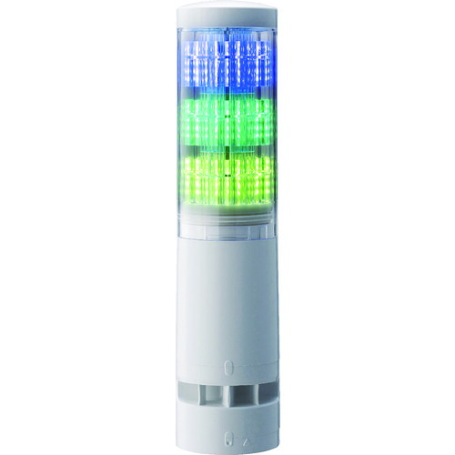 ＰＡＴＬＩＴＥ　ＬＡ６型積層情報表示灯Φ６０　直付け・端子台・ブザーあり LA6-3DTNWB-RYG