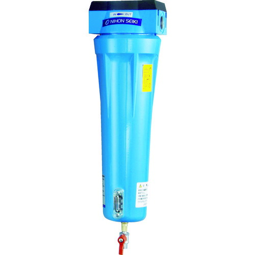 日本精器 高性能エア湖ろ波器２０Ａ０．０１ミクロン（ドレンコック付） NI-AN3-20A-DL-DV