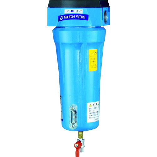日本精器 高性能エア湖水漉し１５Ａ１ミクロン（ドレンコック付） NI-TN2-15A-DL-DV