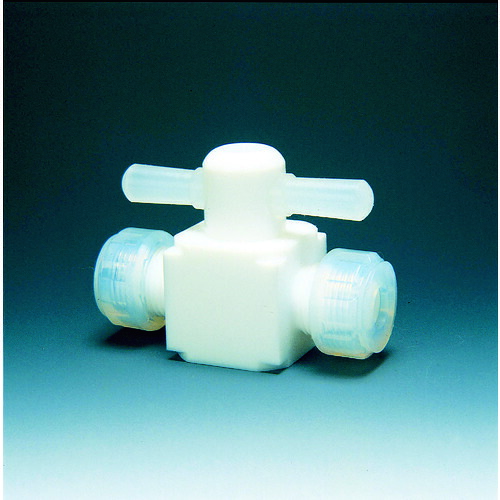 フロンケミカル　フッ素樹脂（ＰＴＦＥ）二方バルブ圧入型　φ６ NR0003-001