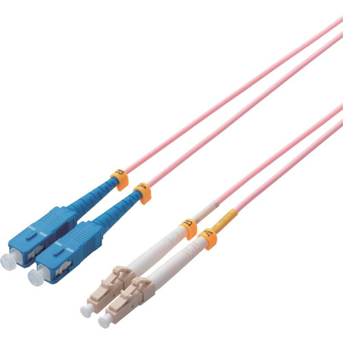 ＥＬＥＣＯＭ　光ファイバーケーブル　マルチモード　１０Ｇ　ＬＣ－ＳＣ　３ｍ OC-LCSC5OM3/3