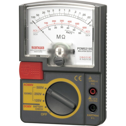 ＳＡＮＷＡ アナログ不成立踏みこたえる計 ５００Ｖ／２５０Ｖ／１２５Ｖ PDM5219S