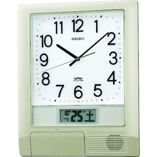 ＳＥＩＫＯ 電磁波放送番組時辰儀 ４２９×３４５×５７ しろがね色メタリック PT201S