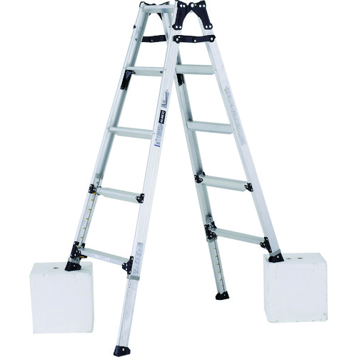 アルインコ 伸縮脚立（ステップ幅広）１５０ｃｍ 最大使用質量１００ｋｇ PRW150FX