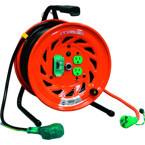 ＮＩＣＨＩＤＯ　電工ドラム　びっくリール　漏電保護専用ブレーカ付　３０ｍ RND-EB30S