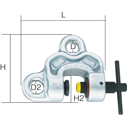 ＥＡＧＬＥ ねじ式全道のりクランプ ＳＢＢ－２ｔ（１－４０） SBB-2-1-40