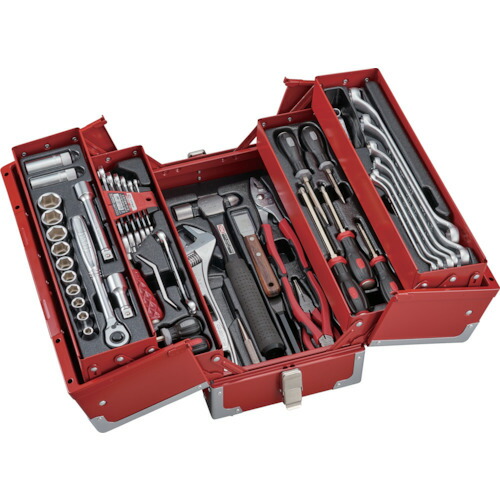 ＴＯＮＥ　整備用工具セット　ツールセット（オートメカニック用）　レッド　５６点セット TSA4331