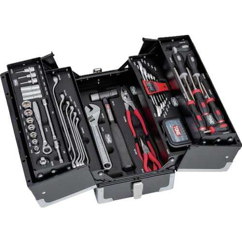 ＴＯＮＥ　整備用工具セット　ツールセット（ブラック仕様）　間口４３３×奥行２２０×高さ２４０ｍｍ TSAT330BK